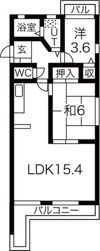 ヒルズ黒石の間取り画像