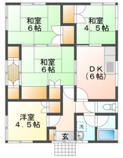 寿6貸家の間取り画像