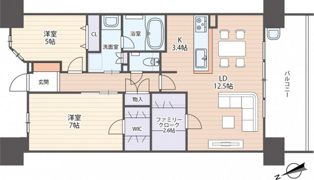 Belles西原(ベルズ西原)の間取り画像