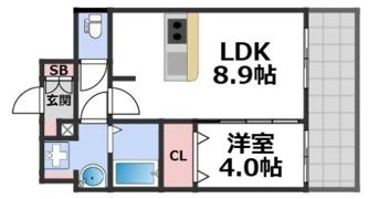 プレリス北巽駅前ラバルスの間取り画像