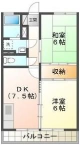 福永コーポの間取り画像