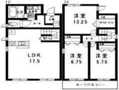 ベルリード川上町B棟の間取り画像