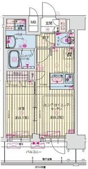 プレリス大阪今里サヴィアの間取り画像