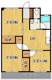 あすなろハイツの間取り画像