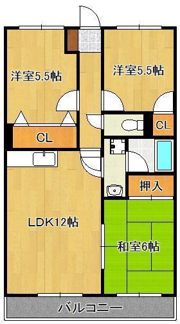 サンローゼ本城の間取り画像