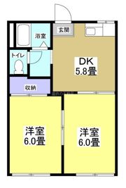 メゾン谷上Aの間取り画像