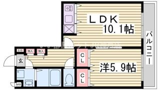 シャルマンフジ神戸芦原通の間取り画像
