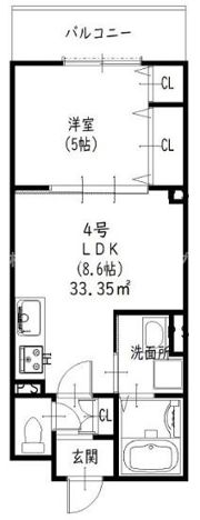 クリエオーレ雁屋西町の間取り画像