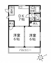 カルチェ佐川の間取り画像