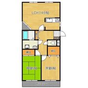 フルール三ヶ森Aの間取り画像