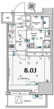 メイクスデザイン門前仲町GARDENの間取り画像