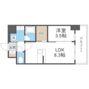 リヴェント難波ウエストの間取り画像