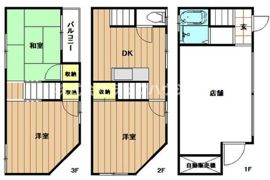 寝屋川市春日町店舗付き住宅の間取り画像