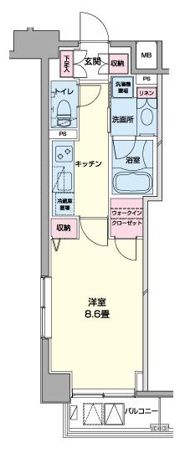プライムアーバン日本橋浜町の間取り画像