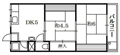 奥野ハイツの間取り画像