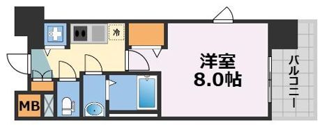 クリスタルグランツ難波Ⅱの間取り画像
