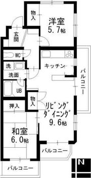 ヒルトップ東山の間取り画像