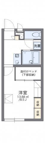 レオパレスハナミズキ仁戸名の間取り画像