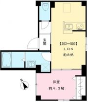 東伏見ライズの間取り画像