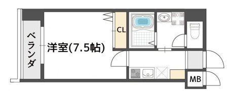 ウエンズ大阪城北の間取り画像