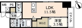 京橋町レジデンス広島駅前通りの間取り画像