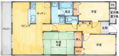 シャトレ上山手の間取り画像