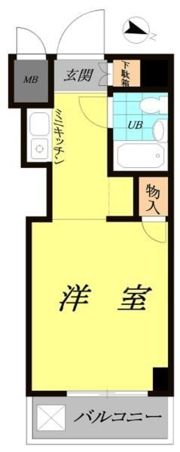 スカイコート横浜平沼の間取り画像