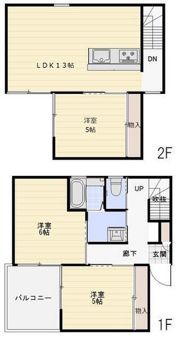 キューブ東古松の間取り画像