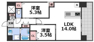 グランマーレ小路駅前の間取り画像