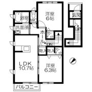 グランドール新開の間取り画像