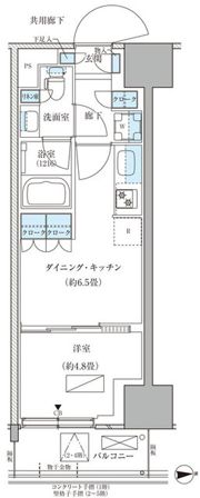 パークアクシス品川天王洲アイルの間取り画像