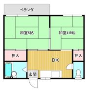 コーポ香住の間取り画像