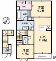 エスポワール戸坂山崎の間取り画像
