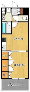 ラクーレV片野の間取り画像
