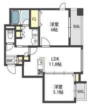 サンメゾン谷町セイスアヴェニーダの間取り画像