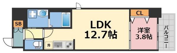 ラクラス堺筋本町の間取り画像