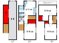 福田戸建の間取り画像