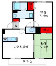 ハイマート金川の間取り画像