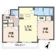 ベレオ万代の間取り画像