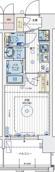 エステムコート難波WEST－SIDEVIIIエクシーナの間取り画像