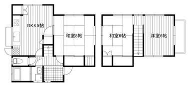矢野西貸家の間取り画像