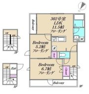 necolo十条の間取り画像