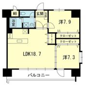 ライズ熊大病院前Ⅱの間取り画像