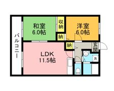 ゆたかひがしハイツの間取り画像