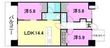 永田祝谷ビルの間取り画像