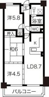 宝マンション城木町の間取り画像
