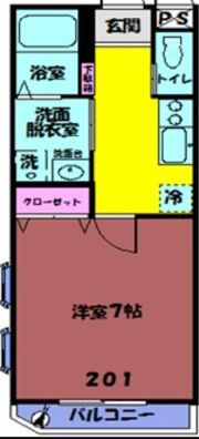 OKUDAハイツの間取り画像