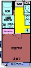 OKUDAハイツの間取り画像