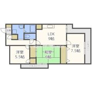 パセオ東千里の間取り画像