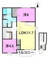 ピュアハイツ三町2 B棟の間取り画像